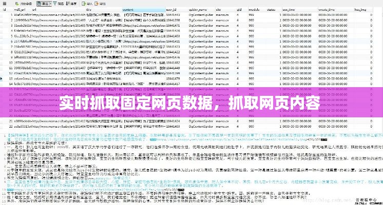 实时抓取固定网页数据，抓取网页内容 