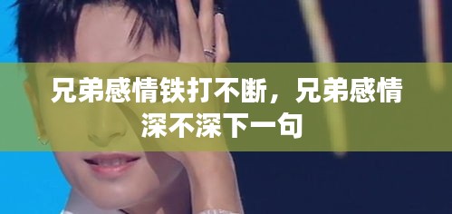 兄弟感情铁打不断，兄弟感情深不深下一句 